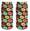 Großhandel – Mode, hübsch, niedlich, für Damen und Mädchen, 3D-gedruckte elastische Baumwollsocken, neue heiße Donuts, Süßigkeiten, Socken, Digitaldruck-Design, Unisex-Socken