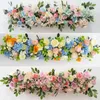 Fiori decorativi 1 m Rosa Fiore Fila Piccolo angolo Matrimonio Decorazioni fai da te Simulazione Arco di seta artificiale Ghirlanda domestica Flores