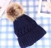 winter thick fleece lining beanie comfrotable soft acrylic hat korean design fur pom ball caps festival christmas women girls ear warmer cap