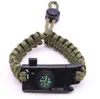 Utomhusarmband Plast Böjd spänne 7 Strand Paracord Armband Survival Armband Camping Vandring Adventure Armband Verktygsutrustning