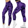 Leggings pour femmes sans couture Tie Dye Pantalons de yoga Butt Lifting Sports Leggings Femmes Taille haute Push Up Collants Leggins d'entraînement Gym Collants de sport