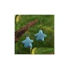 Dangle Chandelier 8 Colors Star Lava Stone Earrings Per Essential Oil Diffuser Natural Ethnic Accessories Jewelry Women Drop Delive Dhkie