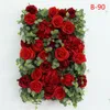 Pannelli artificiali di fiori decorativi 16 x 24" Tappetino da parete per fiori Sfondo rosa di seta Decorazioni per matrimoni per feste a casa colorate