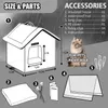 Mats Furrybaby Cat Houses Winter Warm Cat Bed Sleep House Weatherproof Isolated Feral House för utomhuskatter, lätt att sätta ihop