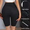 Damen-Leggings, 2023, Damen-Leggings mit hoher Taille, einfarbig, Hüftheben, Übung, Yoga-Hose, Taschenhai-Shorts, Radfahren, Reiten, Leggings, Damenbekleidung