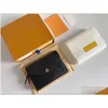 5 Colors Luxurys Designers Wallets Purse Fashion Short Victorine Wallet Embossed Monograms Empreinte Classic Pallas Card Holder Zipp Dhvfl