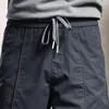 Men's Pants Men's Cargo Trousers Work Elastic Waist Multi Pocket Straight Leg Plain Cotton Blend Simple Casual