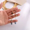 Charme nouveau doux géométrique circulaire boucles d'oreilles pour les femmes longue mode bijoux de mariage bleu R230603