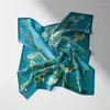 Halsdukar Fashion Kerchief Twill Neck For Women Elegant näsduk Silk Feel Scarfs 53cm fyrkantig huvudpåse Scarf Ladies