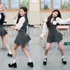 Étudiante fille groupe chant tenue coréenne danse vêtements collège académie tendance gilet Blouse plissée jupe université scène porter
