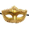 Maschera da ballo per trucco di Halloween Maschera da principessa in pizzo sexy per adulti per adulti Noble Gold Diamonds Emotivo Half Face Party Fun Eye Mask MJ-0020-A