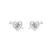 Stud coreano scintillante zircone a forma di cuore adatto per ragazze simpatici angeli e demoni Orecchini asimmetrici Trend Party Jewelry Regalo di Capodanno G230602