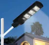 Utomhuslykta Solar Sensor Lamp Led Street Light 50W/100W/150W Solväggsljus PIR Motion Sensor Timing Lampor med fjärrkontroll för Plaza Garden Alkingline