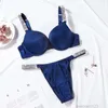 mode lyxdesigner sexig bh sets flicka smidig andningsbar underkläder set justerbar kvinnlig diamantkvinnor vs trosor BRAS 888ESS