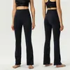 Lu wyrównuje lu Women Bell Bottoms Sport Sports Yogas Spods Lady Culcibuilding Stretch Szerokie nogi strój fitness Jogging luźne dopasowane spodnie popularne