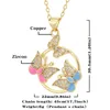 Cristal Papillon Rond Pendentif Collier Animal Charme Ras Du Cou Pour Les Adolescentes Tendance Bijoux Cadeaux