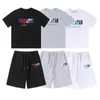 Herr t-shirt Trapstar designer tryckt alfabet lyx svart och vit grå regnbåge sommarsport mode bomullstrå topp kort ärm