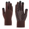 Hiver chaud tricot écran tactile gants polaire épais doublé sports de plein air équitation plus chaud gant mitaines antidérapant gant cadeau de noël