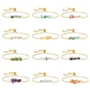 Charm Bracelets Natural Gem Stone Bracelet Irregular Crystal Stretch Chip Beads Bangles Pulseira de Quartzo para Mulheres