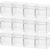 Gift Wrap 12 Pcs Clear Glass Vase Square Case Jewelry Box Display Ps Candy Container