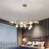 Lustres Postmoderne Loft Appartement Boule De Verre Led Pendentif Lampe Art Cercle Moléculaire Dininer Salon Bar Décor Luminaires Suspendus Luminaires