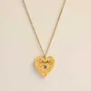 Ethnic Stainless Steel 18K Gold Charms Heart Round Coin Evil Eye Pendant Necklaces Jewelry For Women