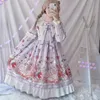 Dresses Alice in Wondeland Cute Women's Lolita Op Dress Flouncing Lace Trim Japanese Haruku Long Sleeves Doll Dress Fairy Vestidos