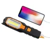 Lampes de poche rechargeables USB COB LED Lampe de travail Magnétique USB Détection Lumière Outil de réparation Voiture Maison Lampe de secours Camping en plein air Lanterne suspendue téléphone Banque d'alimentation