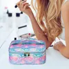 Bolsa de servilletas sanitarias de cuero PU para brochas de maquillaje, bolsas de aseo de gran capacidad, diseño de escamas de pescado, cremallera portátil, multifuncional para mujeres