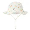 Akcesoria do włosów bawełniane wiadra kapelusz nowe dzieci krem ​​przeciwsłoneczny czapki na zewnątrz chłopcy dziewczęta drukują unisex plaż