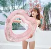 thickened inflatable swimming circle love heart shape swimming ring heart-shaped floating tube floats Summer Beach water Toy Swimming Laps