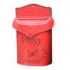 Garden Decorations Wall Mounted Post Box Retro Mount Mailbox Iron spaper Letter Decoration Crafts Santa Vintage Outside 230603