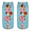 Nouveau Donut chaussettes impression 3D adulte chaussette dessin animé beignet coton chaussette femmes hommes drôle Bobby Sox doux bonbons nourriture beignets conceptions chaussettes