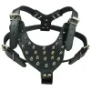 Top Grote Hond Klinknagels Spiked Studded PU Lederen Hondenharnas voor Pitbull Honden van grote rassen Huisdierproducten