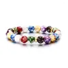 Strand Natural Volcano Stone Crown Bracelet Yoga Buddha Beads 8mm Bijoux en perles colorées Ns5