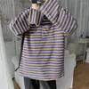 Men's T Shirts Wind Spring Autumn Striped Long-Sleeved T-Shirt Male Loose Round Neck Casual Shirt Korean Version Bottoming Trend 70B0920