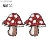 NOTCC Red Mushroom Sequined Nipple täcker kvinnors osynliga återanvändbara klibbiga Y2K Bröstpasties 1 par L230523