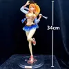 One Piece Figure Nami Moveable Doll Fashion Sexy Baseball Girl Action Figure Statue Anime Model Halloween Toys Collect Gift L230522