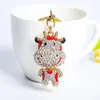 Keychains Cute Standing Cattle Keychain Animal Bull Cow Key Chain Ring Holder Bag Pendant Accessories Keyring