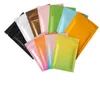 Colorful Aluminum Foil Zip Lock Storage Bag Flat Resealable Food Meat Coffee Powder Wedding Sugar Nuts Gifts Packaging Pouches