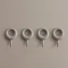 Hooks Coat Hook 4Pcs Durable Solid Color Moisture-proof Wall Mounted Bag Door Towel Hanger Kitchen Accessories