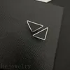 Popular hoop stud earings clip on plated silver earrings designer for women triangles plated silver white orecchini fashion gift earrings for men jewerly ZB044 F23