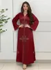 Roupas étnicas Eid Muslim Dress Árabe Dubai Abaya Vestidos com Capuz Feminino Jalabiya Marroquino Kaftan Split Maxi Long Robe Party Ramadan