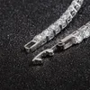 Prosta luksusowa bransoletka tenisowa z cyrkonami 4 mm dla kobiet srebrna kolor kryształowy łańcuch Boguła zaręczyny Prezenty biżuterii