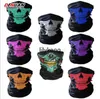 Skull Half Face Mask Scarf Bandana Bike Motorcykel Dammtrodt Proce Scarf Neck Scarves Masker Cycling Festival Cosplay Ski Biker pannband Alkingline