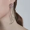 Baumelnder Kronleuchter, Punk-Gothic, unregelmäßige Linie, rosa Zirkon, kreisförmig, aushöhlen, Sailor Octopus Drop, Cyberpunk-Ohrring für Frauen, cooler Mädchen-Schmuck 230602