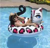 Mignon kitty chat anneau de bain tubes nouveau style dessin animé animal matelas piscine flottant siège gonflable anneaux adultes enfants plage jouet