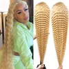 613 Lace Frontal Wig Honey Blonde Brazilian Deep Wave Lace Front Human Hair Wigs For Women Colored Deep Curly Lace Front Wig