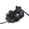 Sleep Masks Sexy Women Party Mask Feather Lace Flower Masquerade Masks Princess Black Eye Mask Halloween Party Fancy Dress Costume Accessory J230602