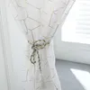 Curtain Bronzing Silver Window Curtains Gold Foil See Through Easy Install Soft Romantic High Quality Home Decor